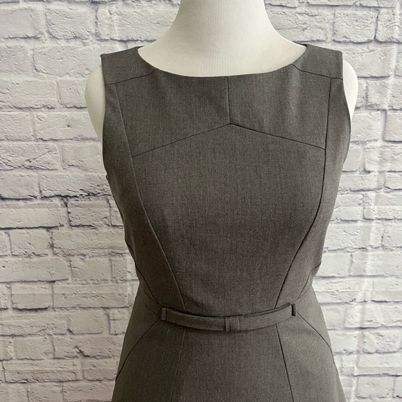 H&M sleeveless A line Dress Grey Size 10 vintage librarian vibes sz 12 - Picture 5 of 6